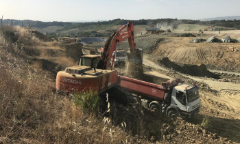 cava discarica impianto movimento terra durante i lavori della Tencoscavi srl